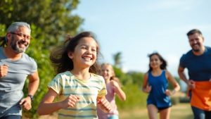 UrbanFitness 16 Familie activă în aer liber, bucurându-se de mișcare împreună.